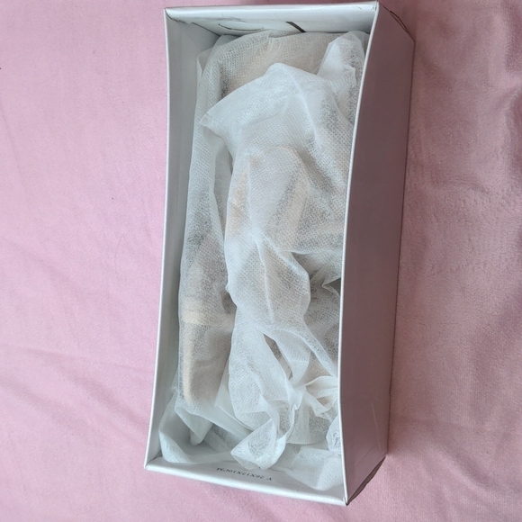 Neutral Square Toe Strappy Tie Platform Heeled Sandals size EU 36 - Picture 6 of 6